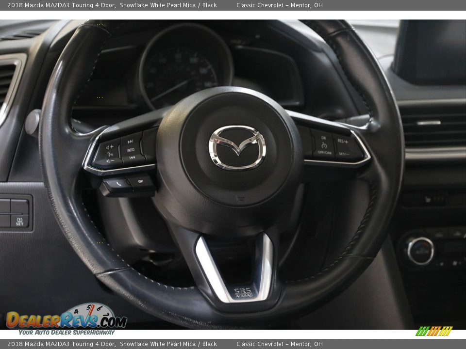 2018 Mazda MAZDA3 Touring 4 Door Snowflake White Pearl Mica / Black Photo #7