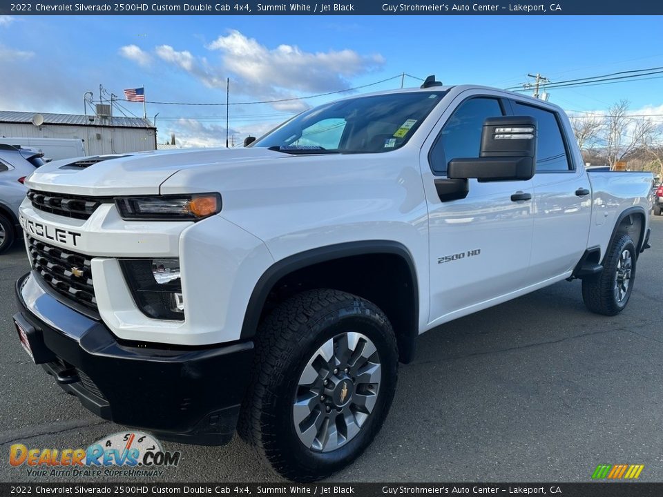 2022 Chevrolet Silverado 2500HD Custom Double Cab 4x4 Summit White / Jet Black Photo #3