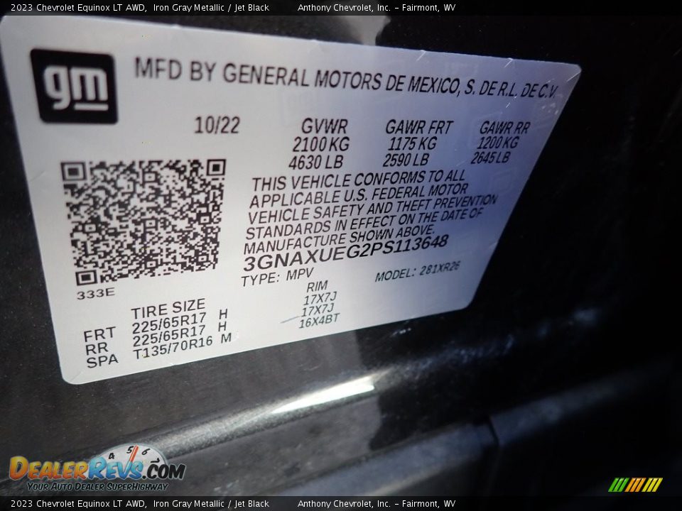 2023 Chevrolet Equinox LT AWD Iron Gray Metallic / Jet Black Photo #15