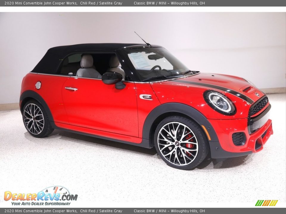 2020 Mini Convertible John Cooper Works Chili Red / Satellite Gray Photo #2