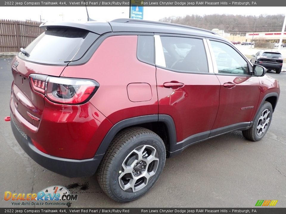 2022 Jeep Compass Trailhawk 4x4 Velvet Red Pearl / Black/Ruby Red Photo #6