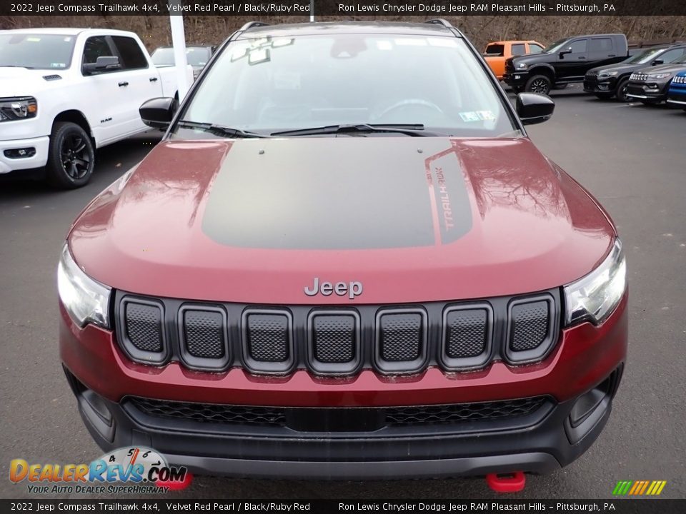2022 Jeep Compass Trailhawk 4x4 Velvet Red Pearl / Black/Ruby Red Photo #9