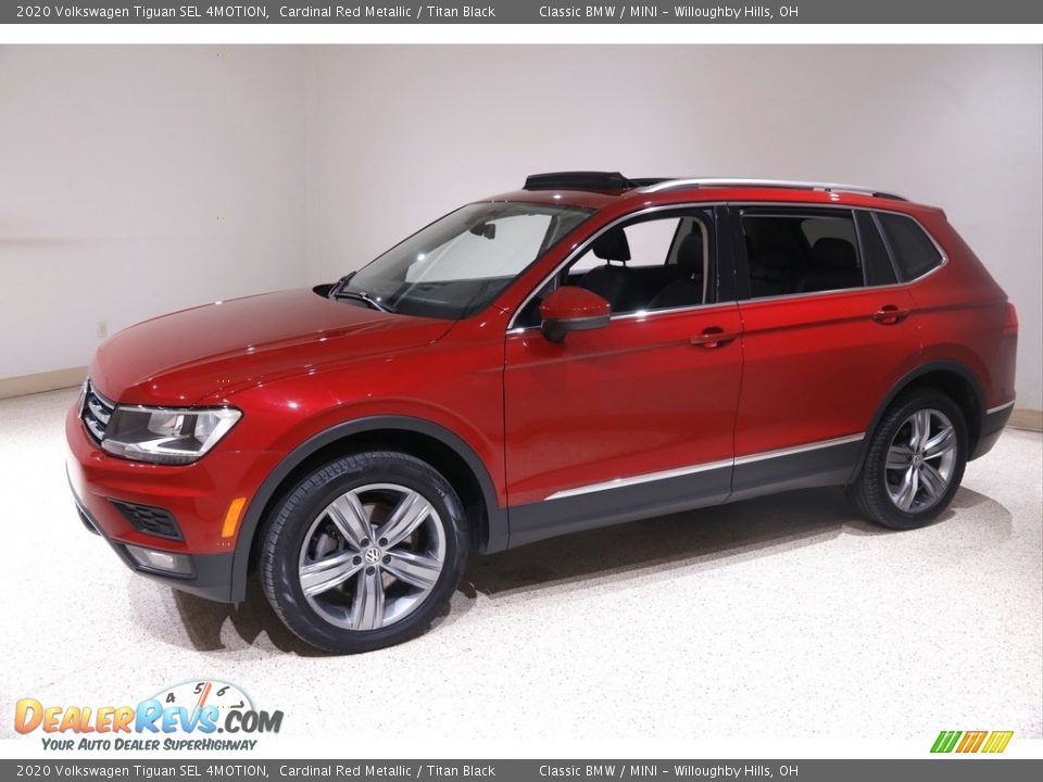 2020 Volkswagen Tiguan SEL 4MOTION Cardinal Red Metallic / Titan Black Photo #3