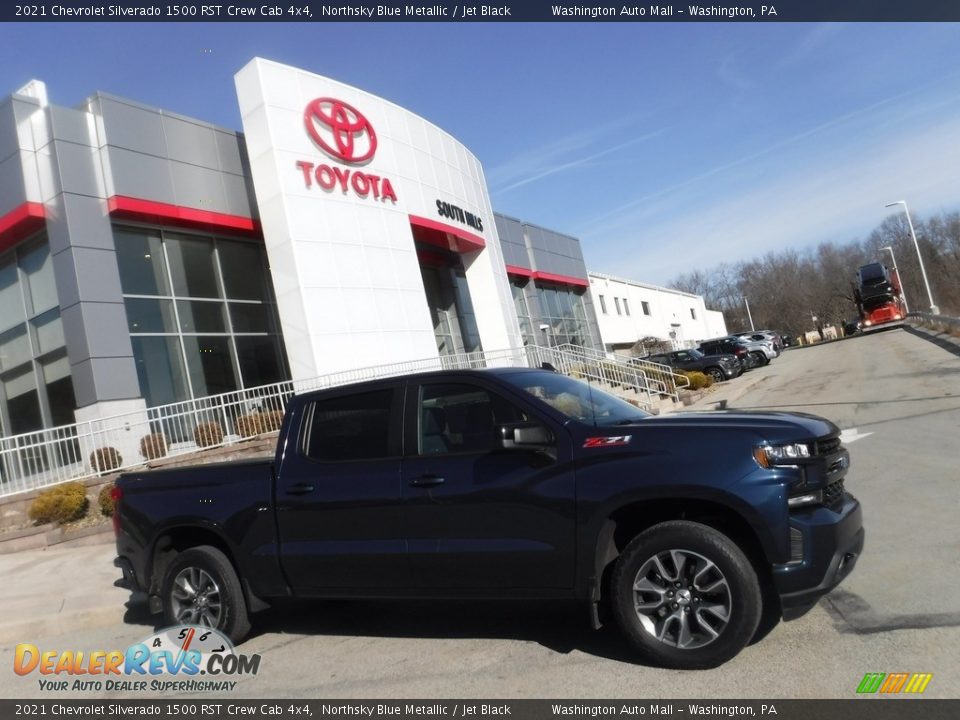 2021 Chevrolet Silverado 1500 RST Crew Cab 4x4 Northsky Blue Metallic / Jet Black Photo #2