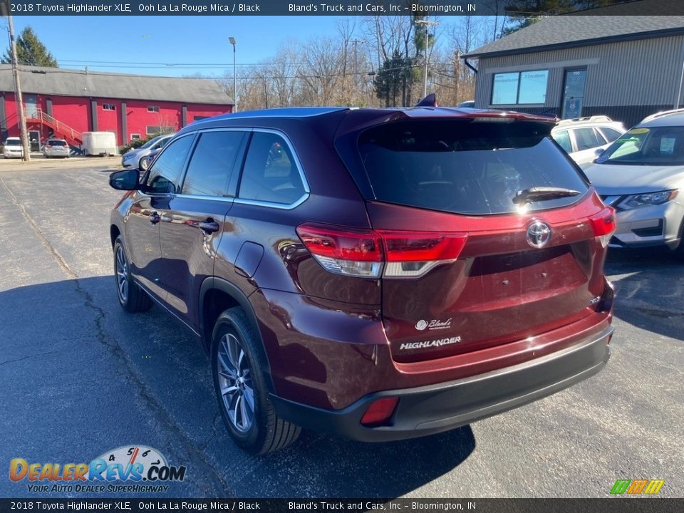 2018 Toyota Highlander XLE Ooh La La Rouge Mica / Black Photo #3