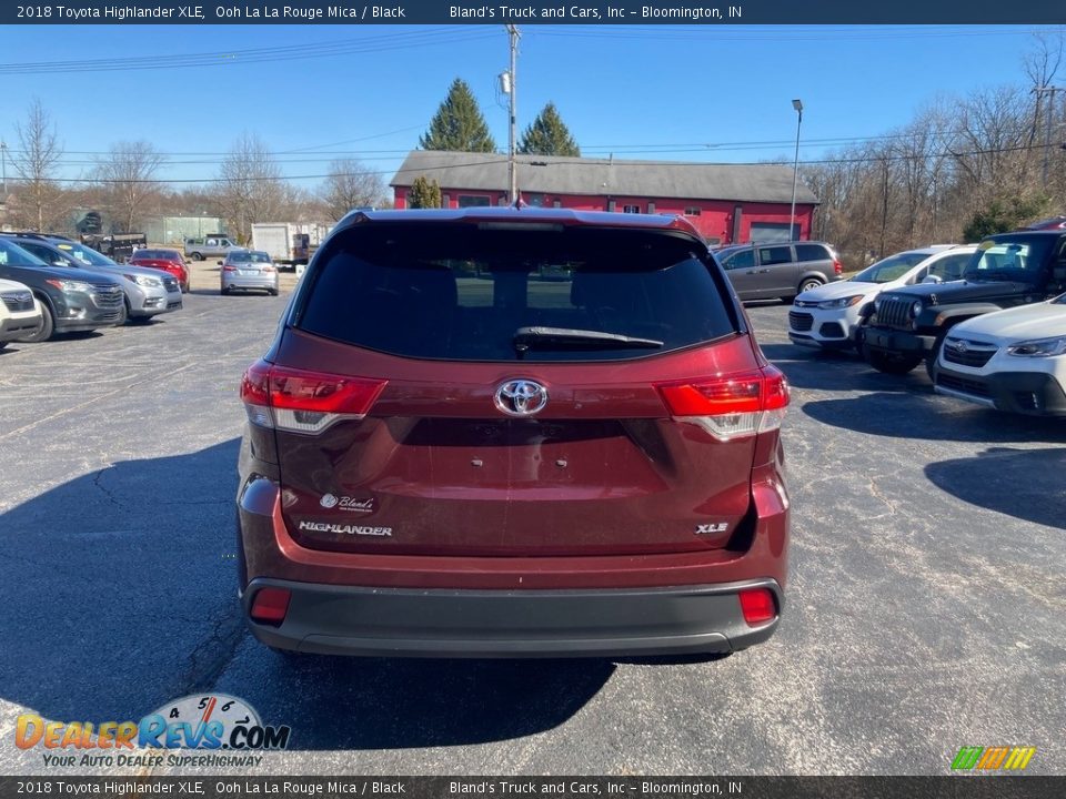 2018 Toyota Highlander XLE Ooh La La Rouge Mica / Black Photo #4