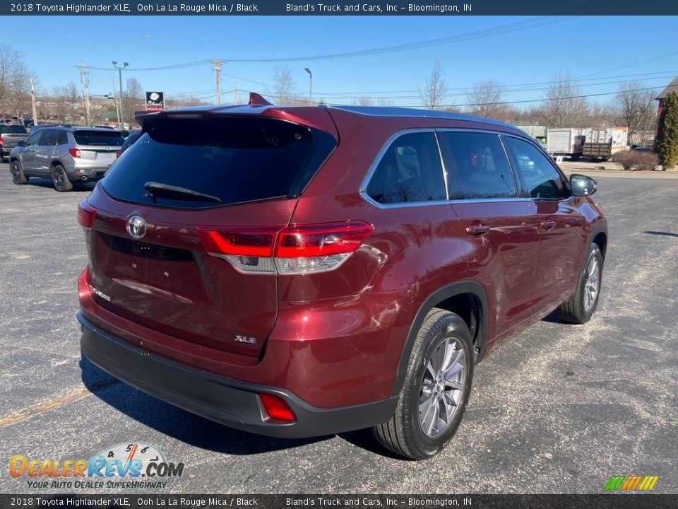 2018 Toyota Highlander XLE Ooh La La Rouge Mica / Black Photo #5