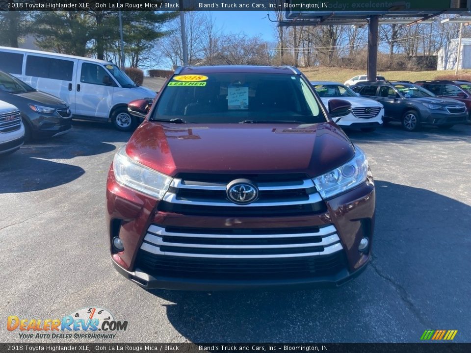 2018 Toyota Highlander XLE Ooh La La Rouge Mica / Black Photo #7