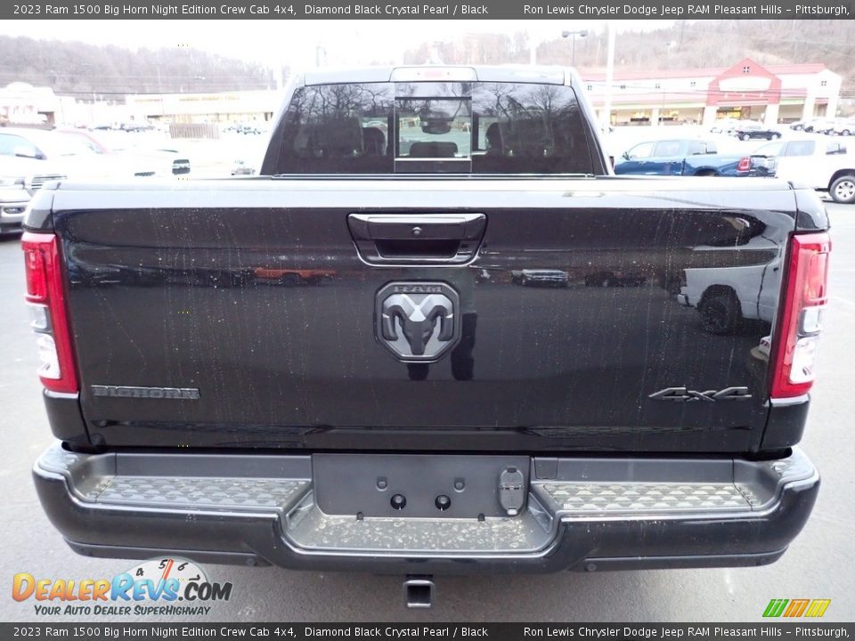 2023 Ram 1500 Big Horn Night Edition Crew Cab 4x4 Diamond Black Crystal Pearl / Black Photo #4