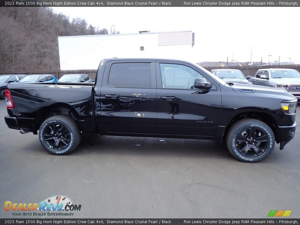 Diamond Black Crystal Pearl 2023 Ram 1500 Big Horn Night Edition Crew Cab 4x4 Photo #7