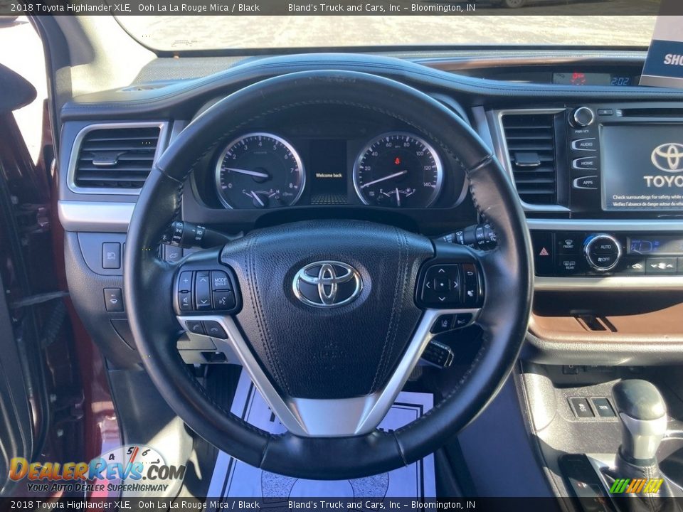 2018 Toyota Highlander XLE Ooh La La Rouge Mica / Black Photo #20