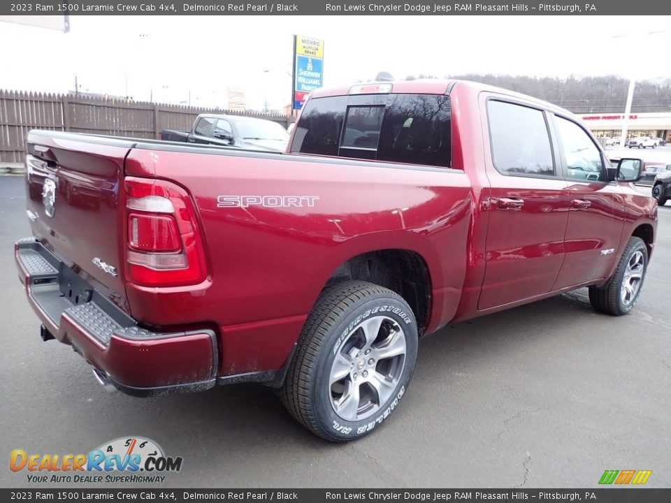 2023 Ram 1500 Laramie Crew Cab 4x4 Delmonico Red Pearl / Black Photo #6