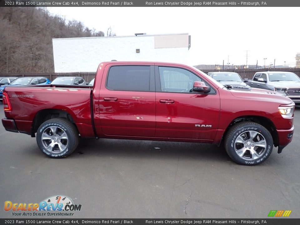 2023 Ram 1500 Laramie Crew Cab 4x4 Delmonico Red Pearl / Black Photo #7