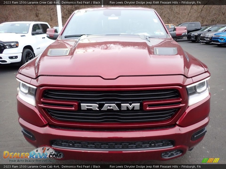 2023 Ram 1500 Laramie Crew Cab 4x4 Delmonico Red Pearl / Black Photo #9
