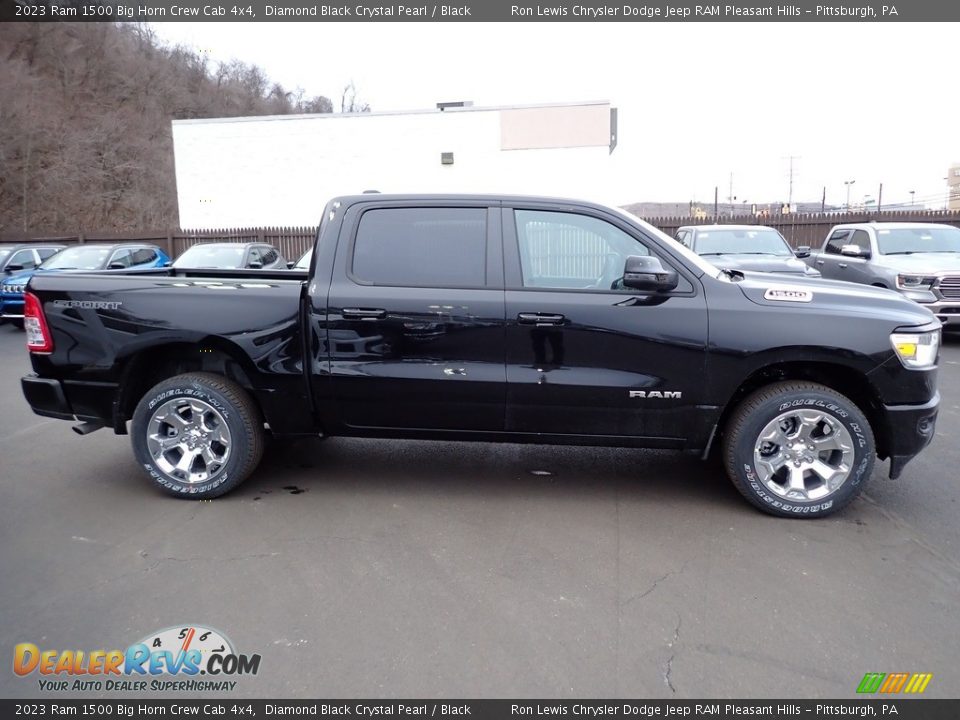 2023 Ram 1500 Big Horn Crew Cab 4x4 Diamond Black Crystal Pearl / Black Photo #8