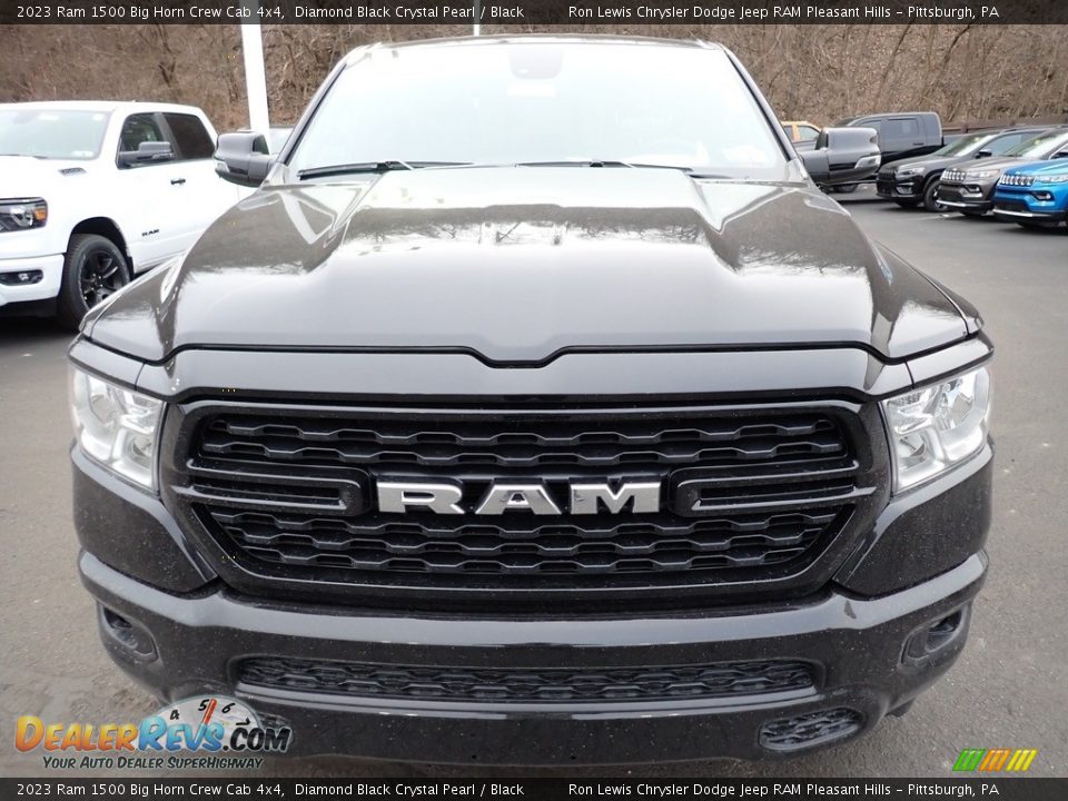 2023 Ram 1500 Big Horn Crew Cab 4x4 Diamond Black Crystal Pearl / Black Photo #10