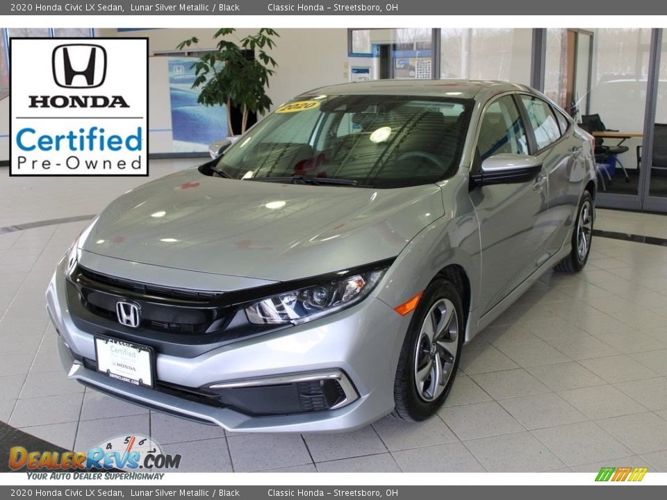 2020 Honda Civic LX Sedan Lunar Silver Metallic / Black Photo #1