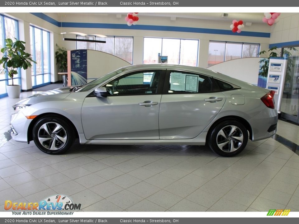 2020 Honda Civic LX Sedan Lunar Silver Metallic / Black Photo #12