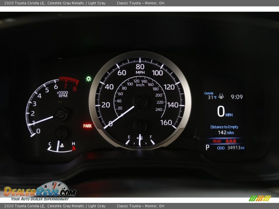 2020 Toyota Corolla LE Celestite Gray Metallic / Light Gray Photo #8