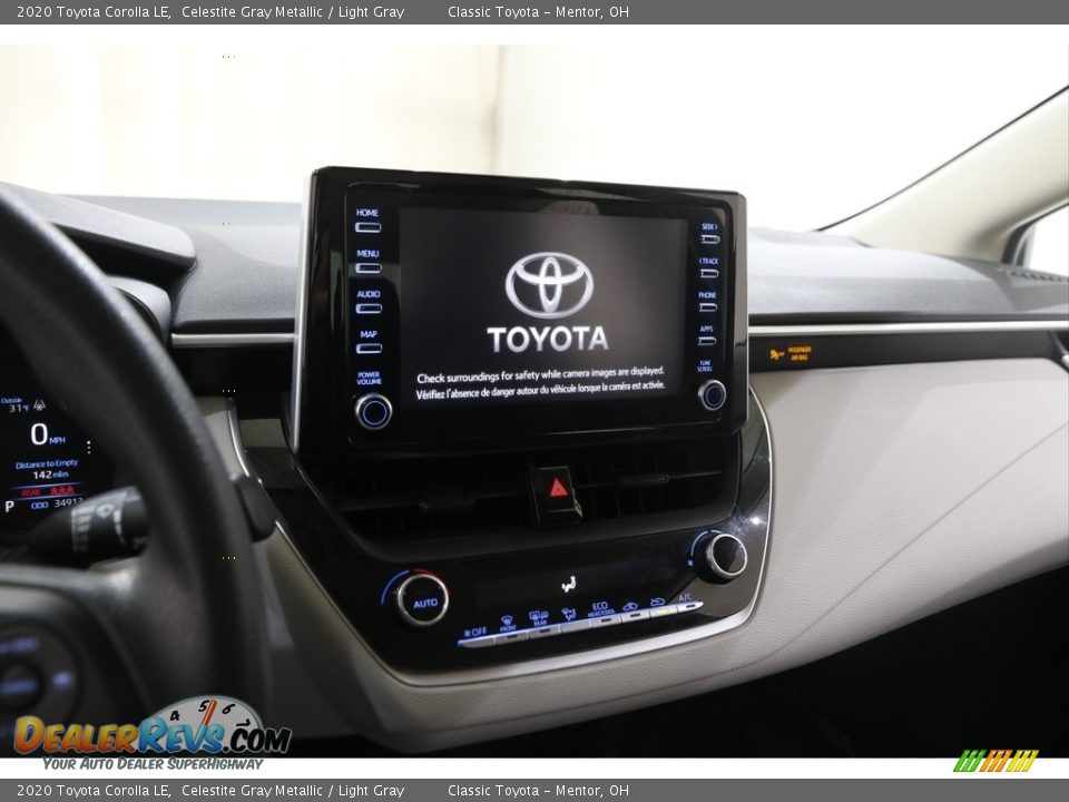 2020 Toyota Corolla LE Celestite Gray Metallic / Light Gray Photo #9