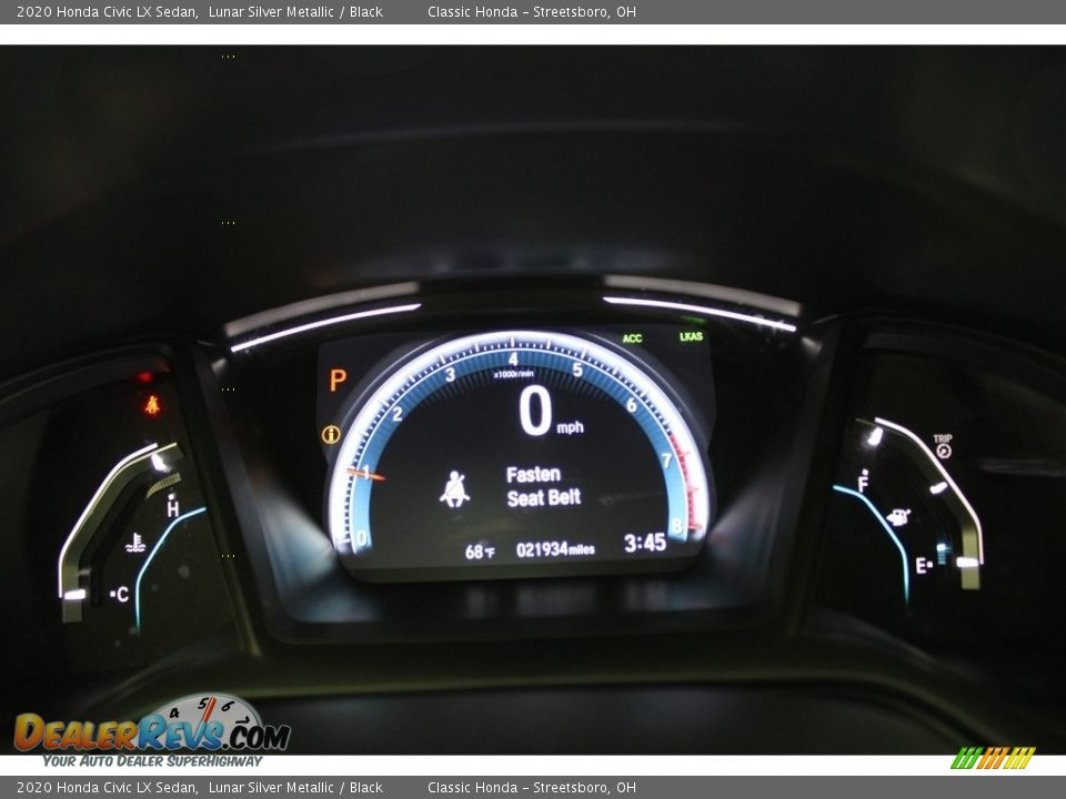 2020 Honda Civic LX Sedan Lunar Silver Metallic / Black Photo #22