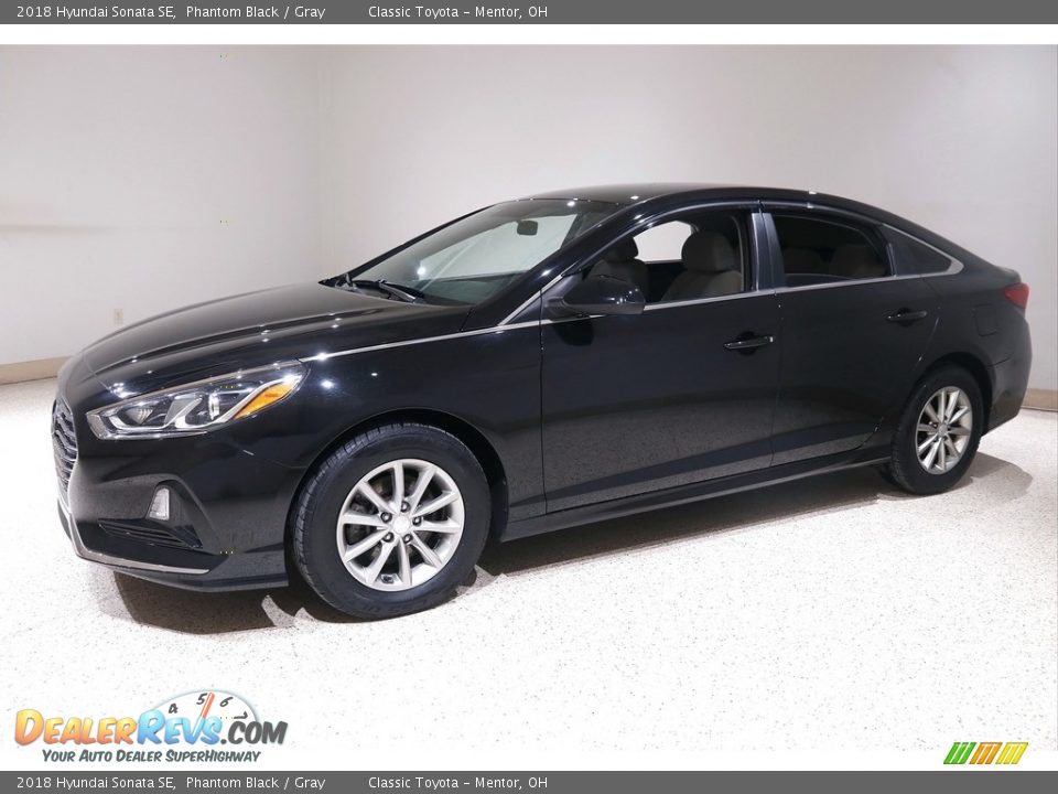 2018 Hyundai Sonata SE Phantom Black / Gray Photo #3