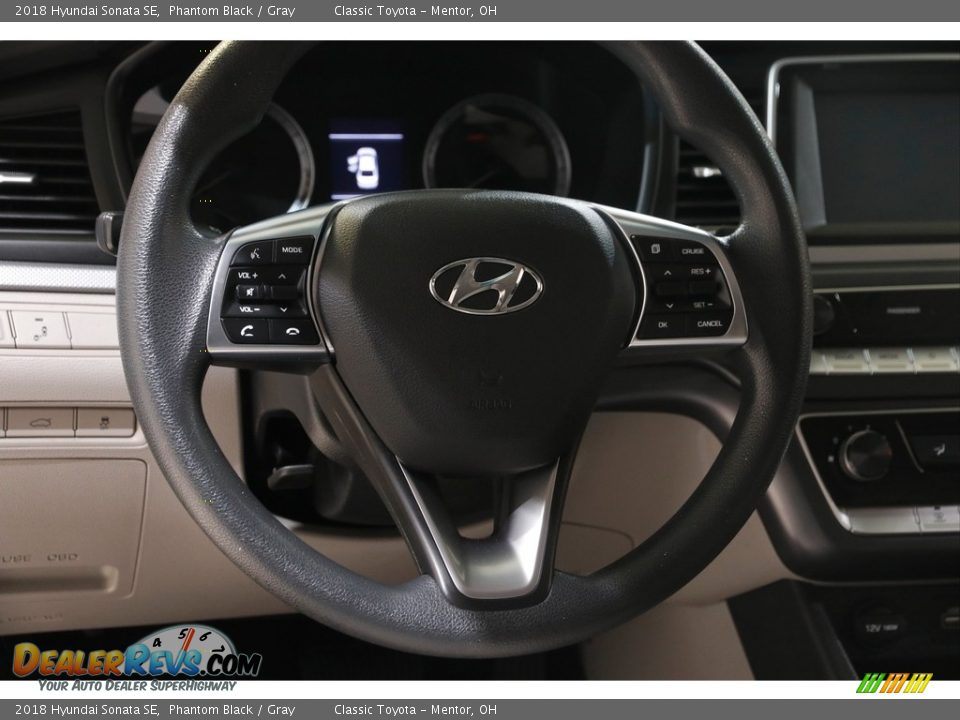 2018 Hyundai Sonata SE Phantom Black / Gray Photo #7