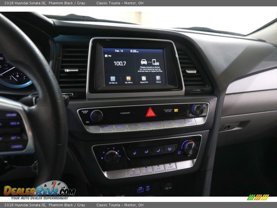 2018 Hyundai Sonata SE Phantom Black / Gray Photo #9