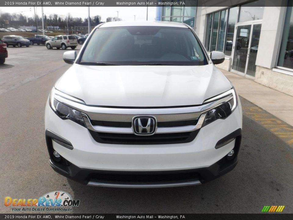 2019 Honda Pilot EX AWD White Diamond Pearl / Gray Photo #4