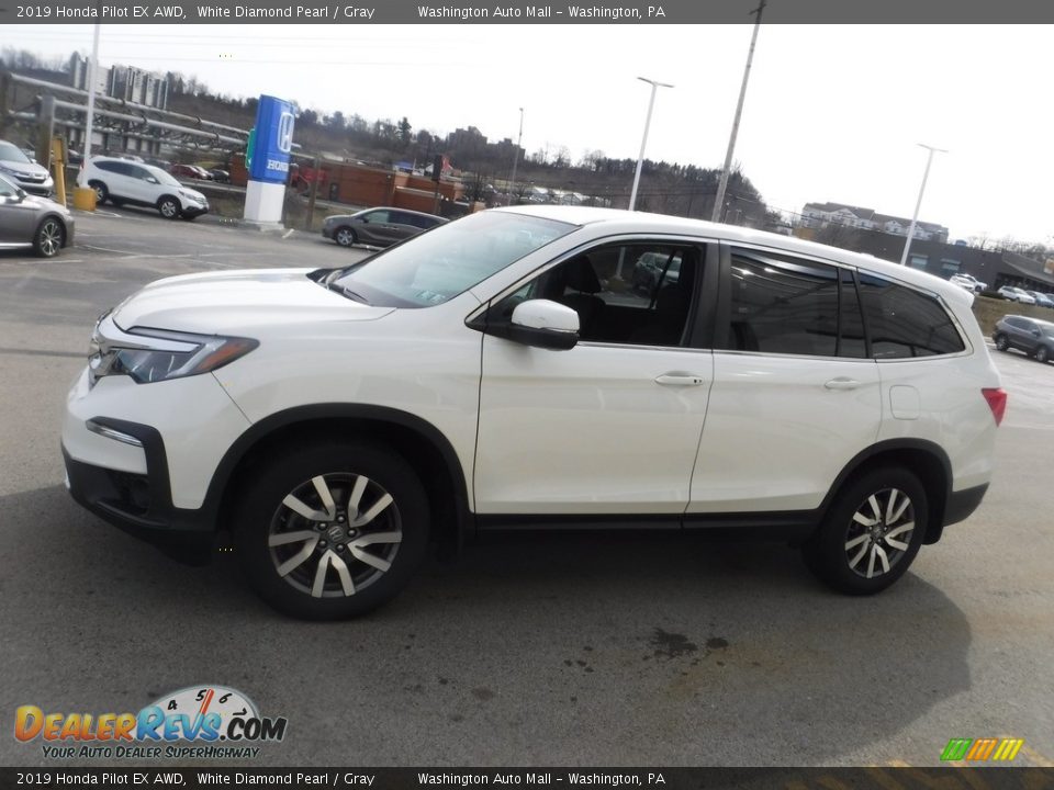 2019 Honda Pilot EX AWD White Diamond Pearl / Gray Photo #6