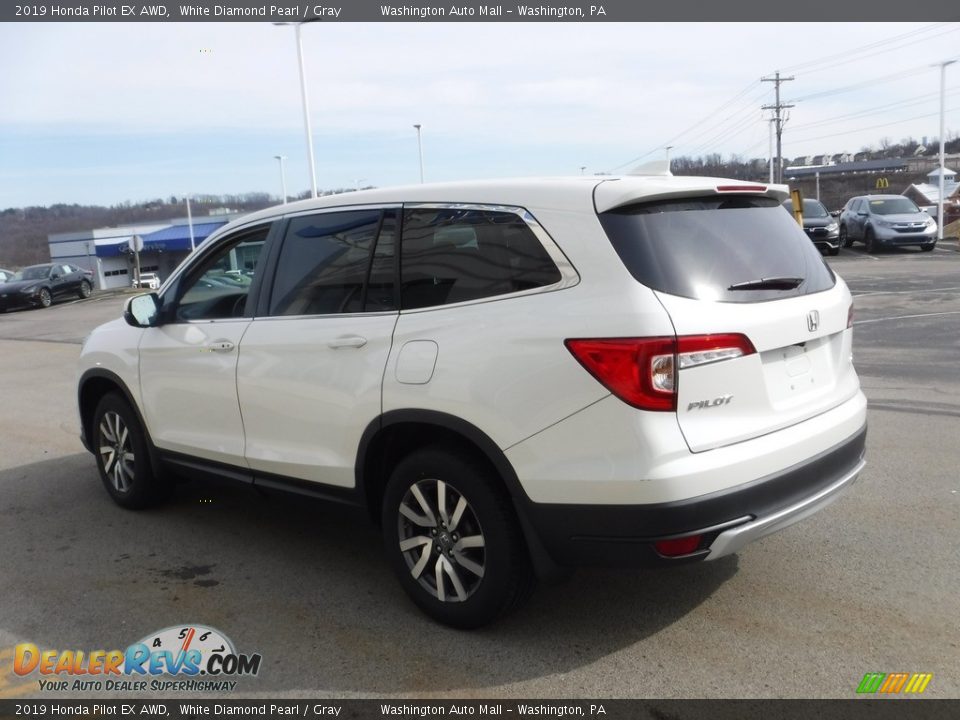 2019 Honda Pilot EX AWD White Diamond Pearl / Gray Photo #7