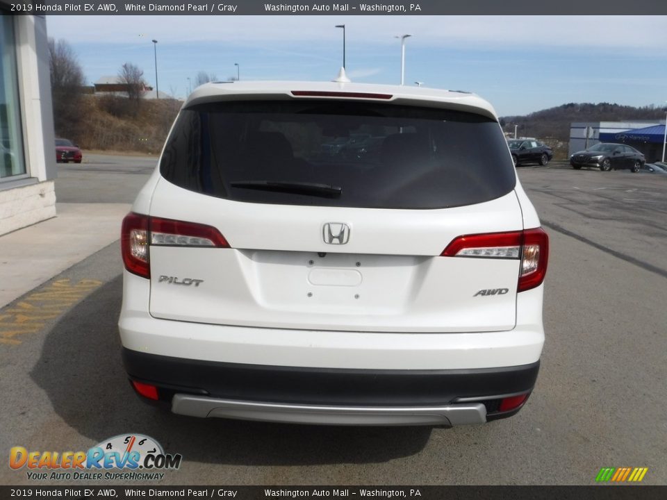 2019 Honda Pilot EX AWD White Diamond Pearl / Gray Photo #8