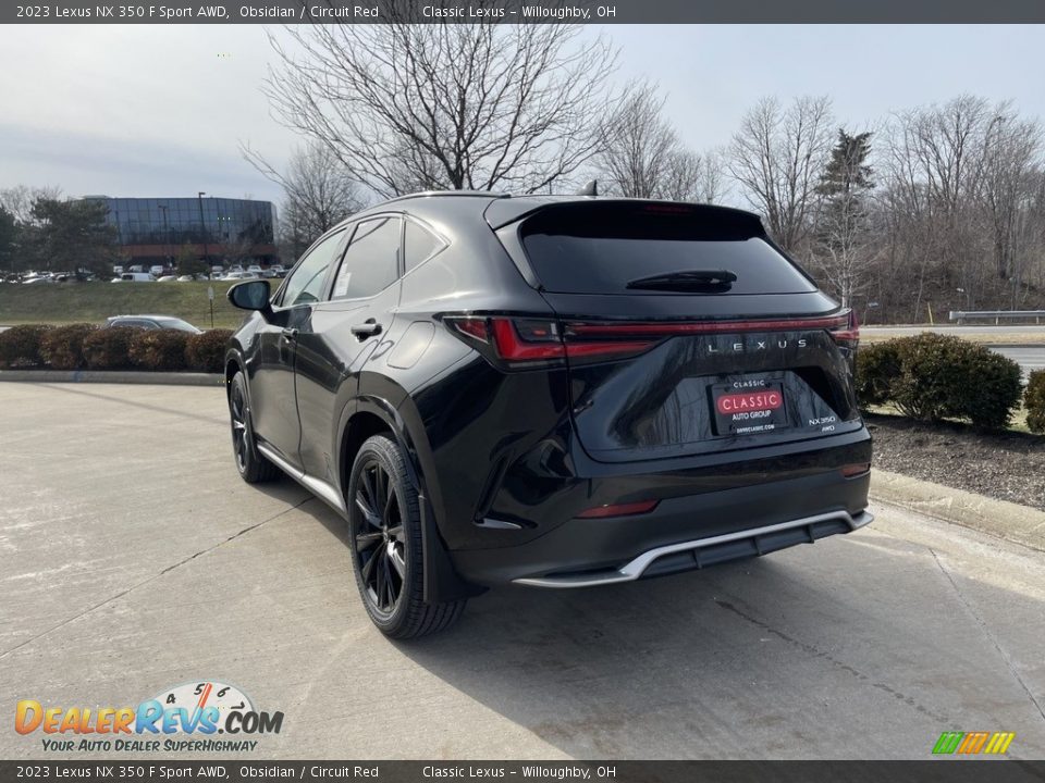 2023 Lexus NX 350 F Sport AWD Obsidian / Circuit Red Photo #4