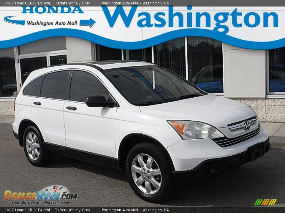 2007 Honda CR-V EX 4WD Taffeta White / Gray Photo #1