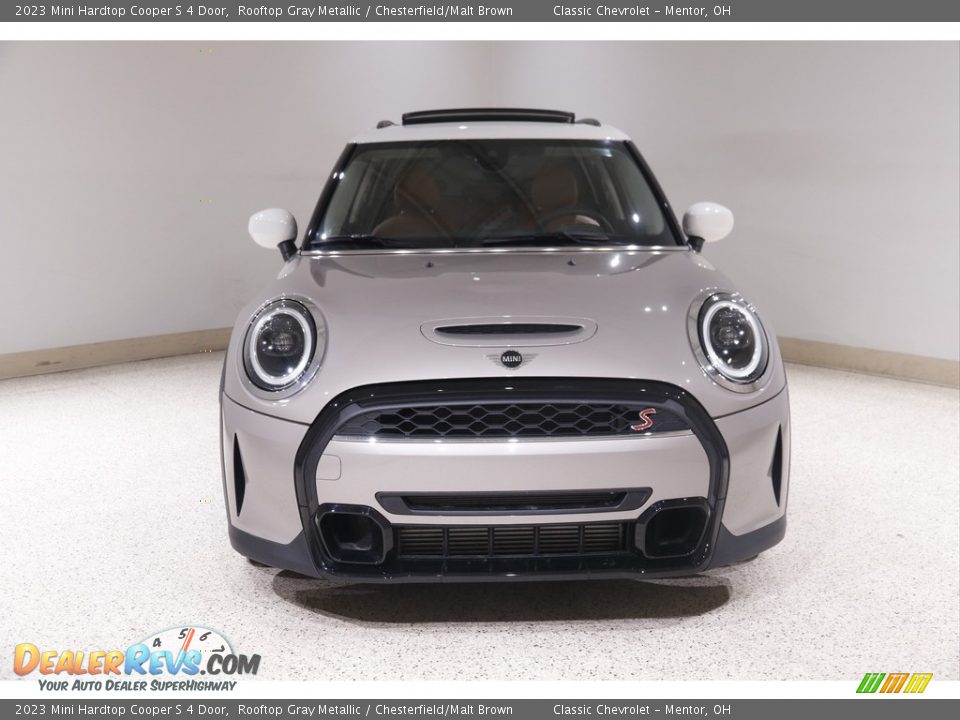 2023 Mini Hardtop Cooper S 4 Door Rooftop Gray Metallic / Chesterfield/Malt Brown Photo #2