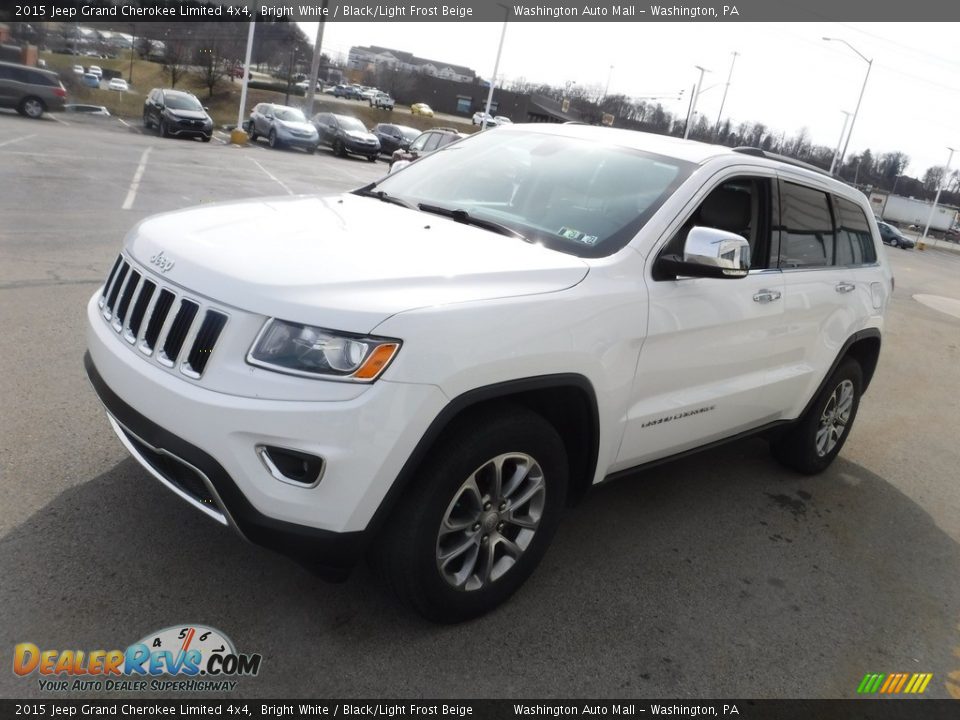 2015 Jeep Grand Cherokee Limited 4x4 Bright White / Black/Light Frost Beige Photo #6