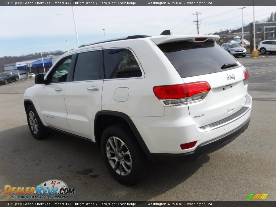 2015 Jeep Grand Cherokee Limited 4x4 Bright White / Black/Light Frost Beige Photo #8