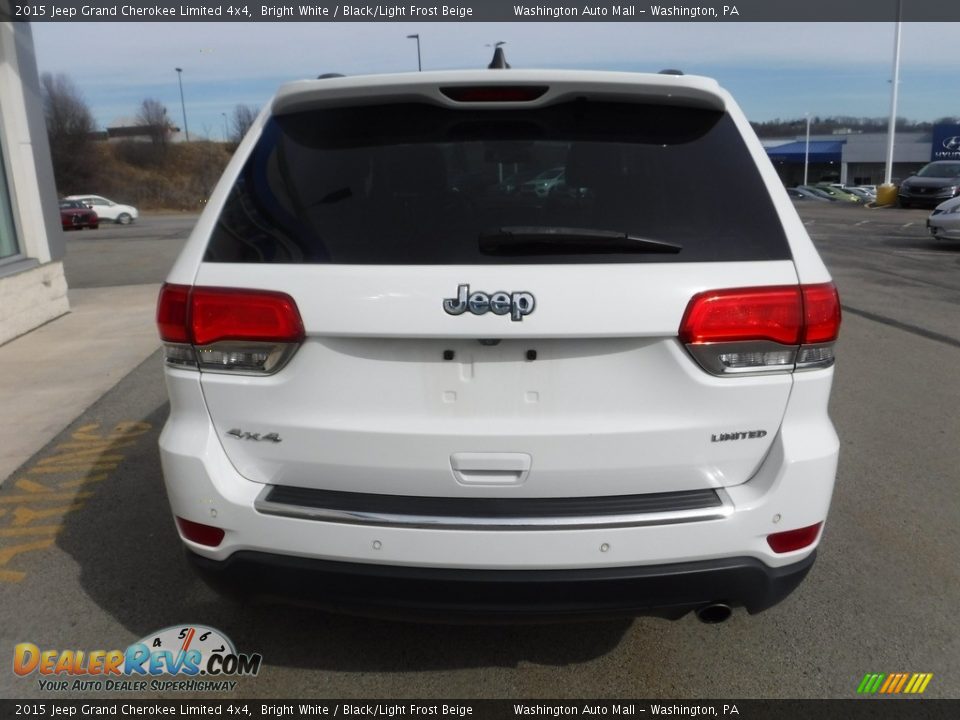 2015 Jeep Grand Cherokee Limited 4x4 Bright White / Black/Light Frost Beige Photo #10