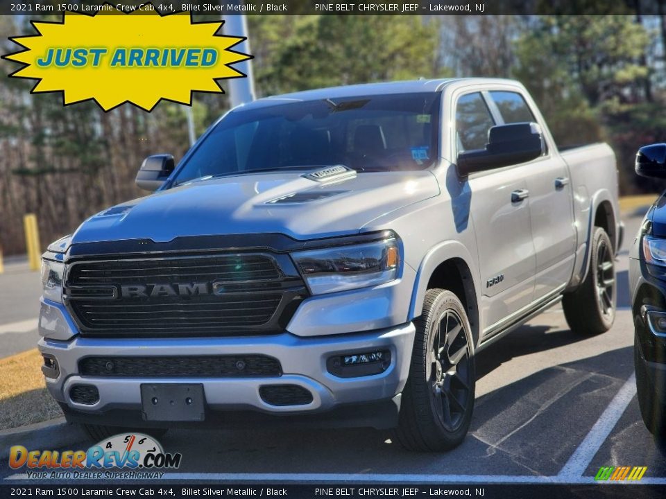 2021 Ram 1500 Laramie Crew Cab 4x4 Billet Silver Metallic / Black Photo #1