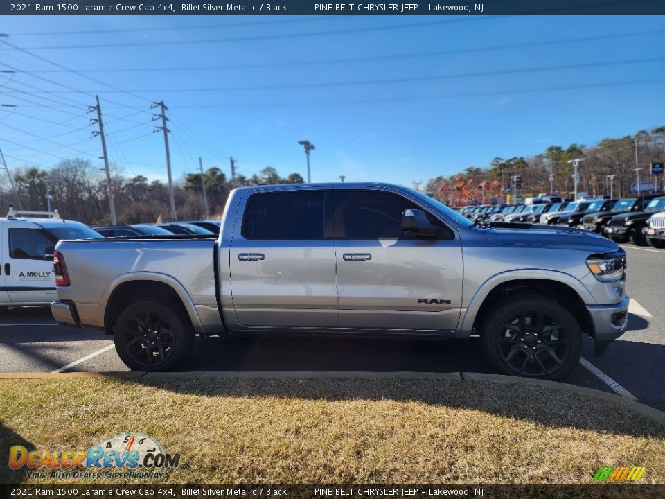 2021 Ram 1500 Laramie Crew Cab 4x4 Billet Silver Metallic / Black Photo #4