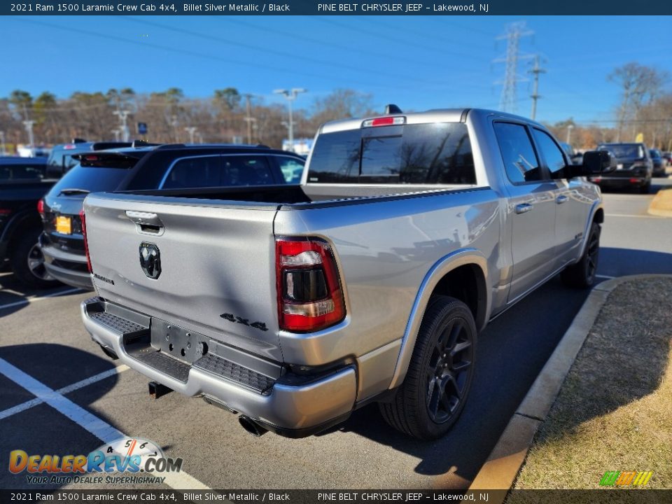 2021 Ram 1500 Laramie Crew Cab 4x4 Billet Silver Metallic / Black Photo #6