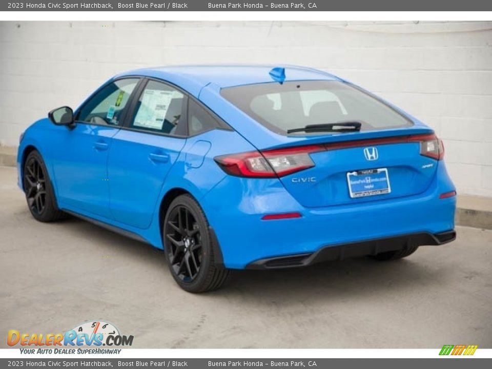 2023 Honda Civic Sport Hatchback Boost Blue Pearl / Black Photo #2