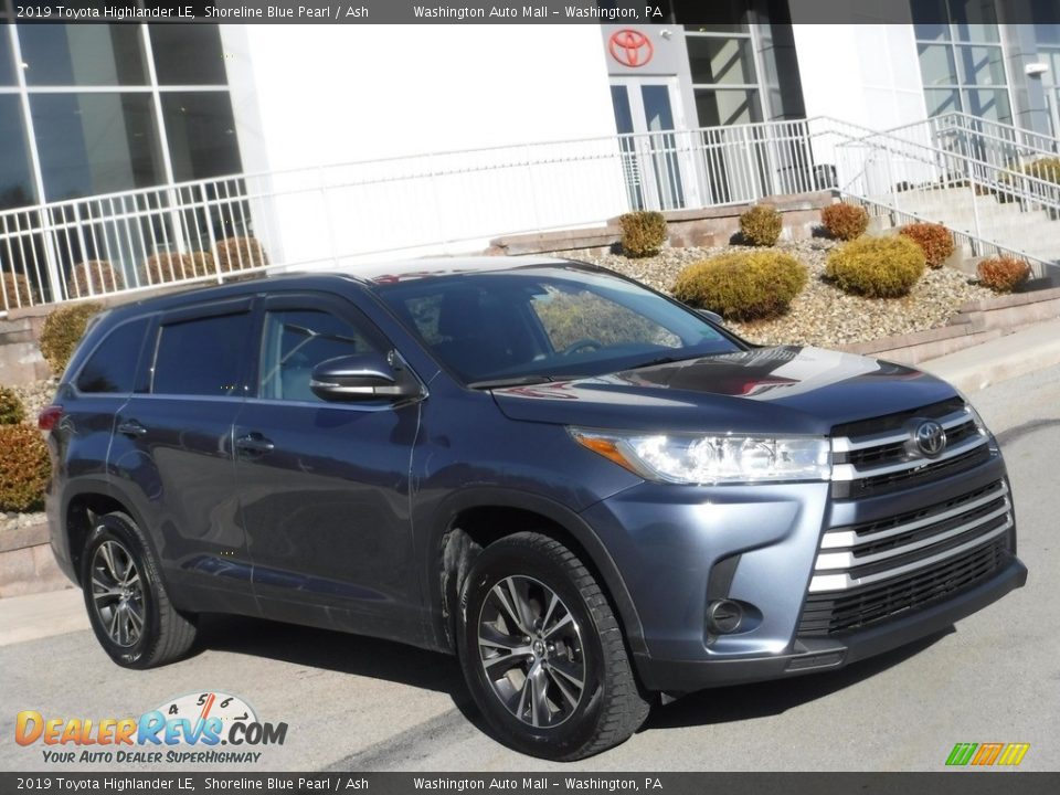 2019 Toyota Highlander LE Shoreline Blue Pearl / Ash Photo #1