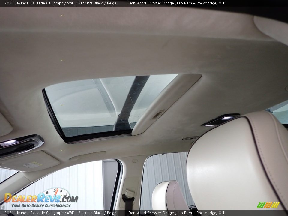 2021 Hyundai Palisade Calligraphy AWD Becketts Black / Beige Photo #7