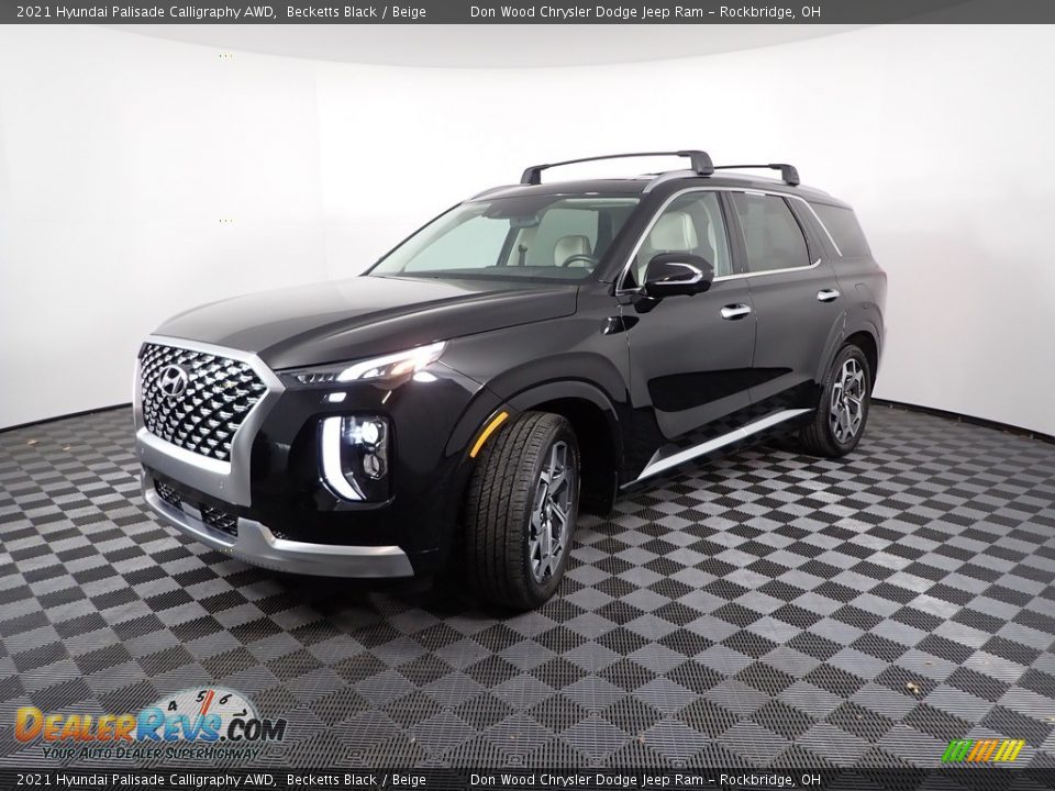 2021 Hyundai Palisade Calligraphy AWD Becketts Black / Beige Photo #9