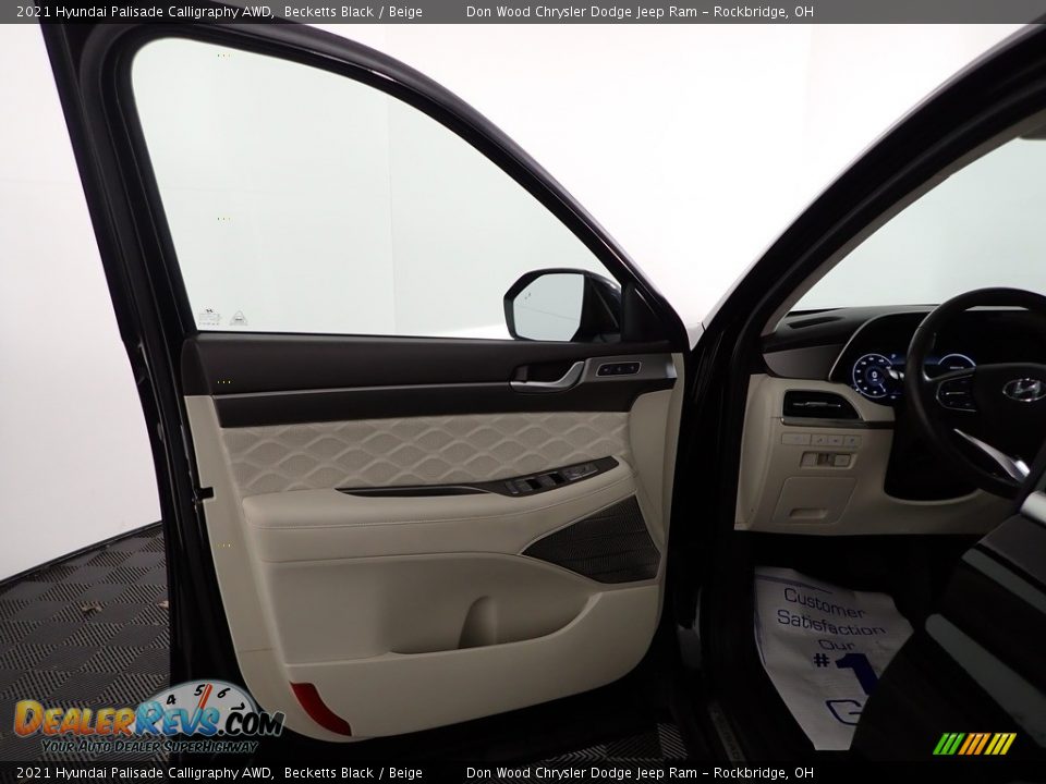 2021 Hyundai Palisade Calligraphy AWD Becketts Black / Beige Photo #16