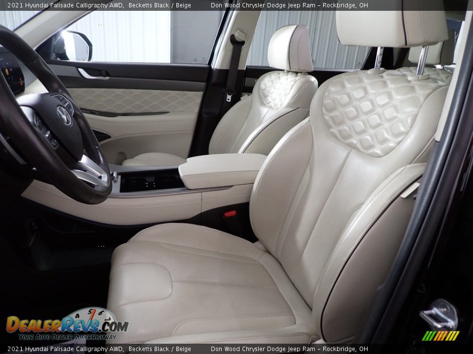 2021 Hyundai Palisade Calligraphy AWD Becketts Black / Beige Photo #19