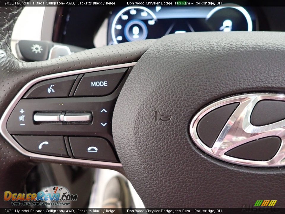2021 Hyundai Palisade Calligraphy AWD Becketts Black / Beige Photo #21