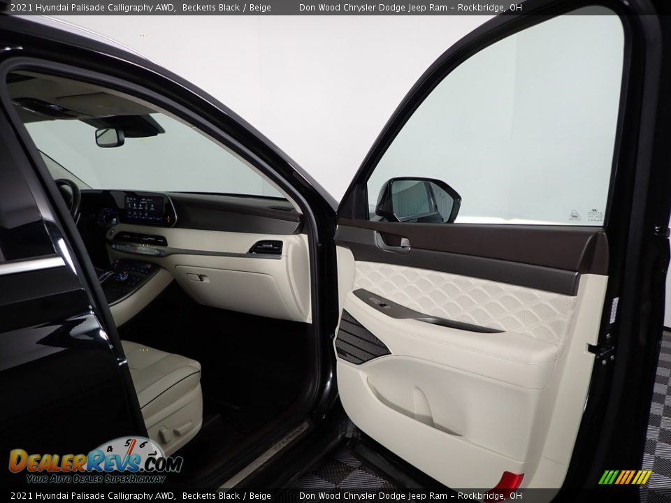 2021 Hyundai Palisade Calligraphy AWD Becketts Black / Beige Photo #33