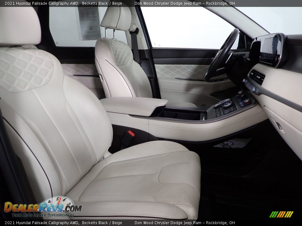 2021 Hyundai Palisade Calligraphy AWD Becketts Black / Beige Photo #34